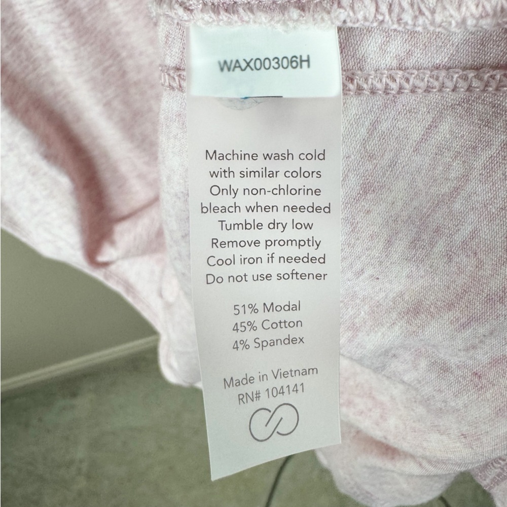 Calia by Carrie Underwood Pink Modal Blend Heathered Short Sleeve Tee Size S - Picture 7 of 8